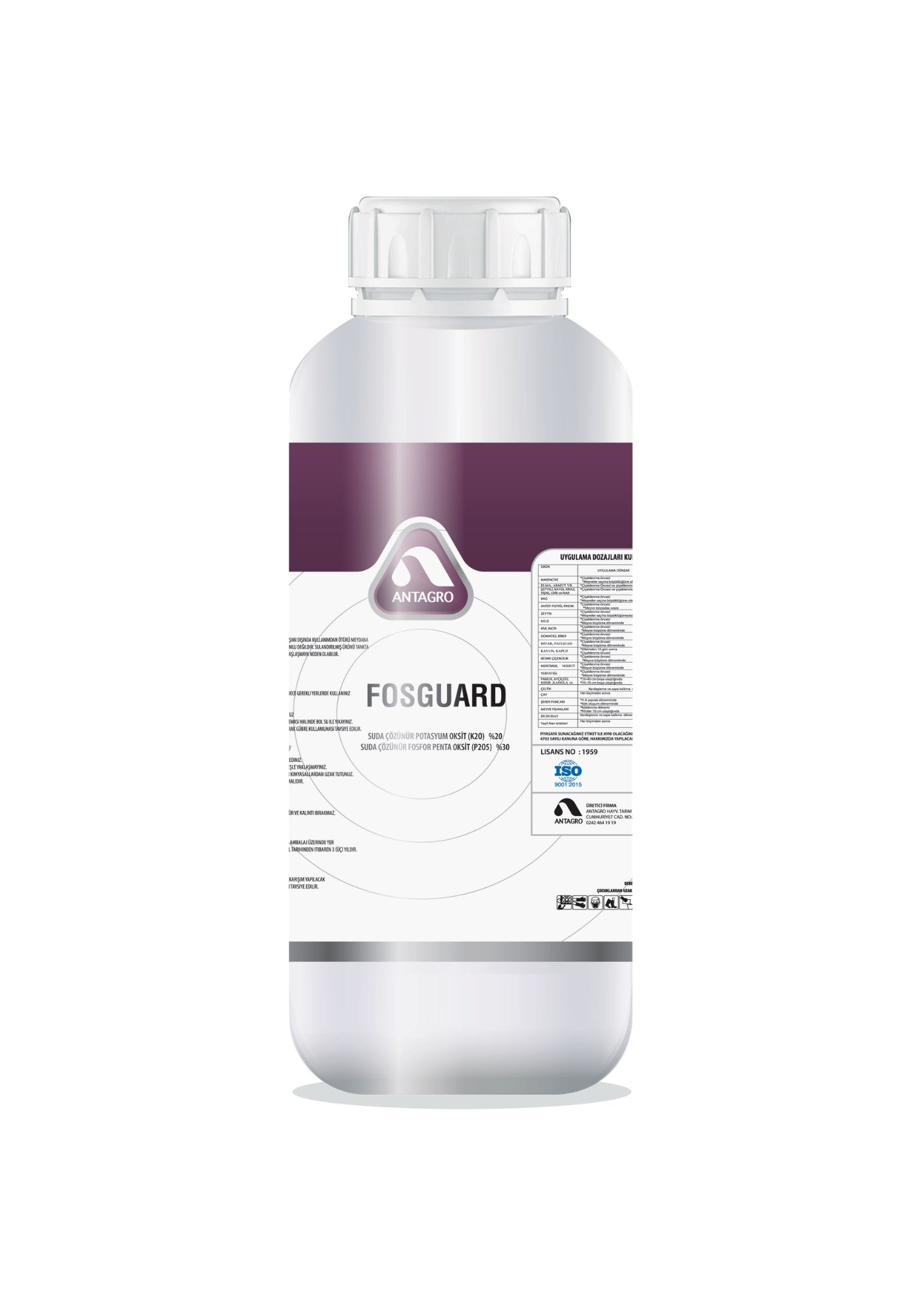 GARANTİ EDİLEN İÇERİK % W/W Suda Çözünür Potasyum Oksit (K₂O) % 20 Suda Çözünür Fosfor Penta Oksit (P₂O₅) % 30